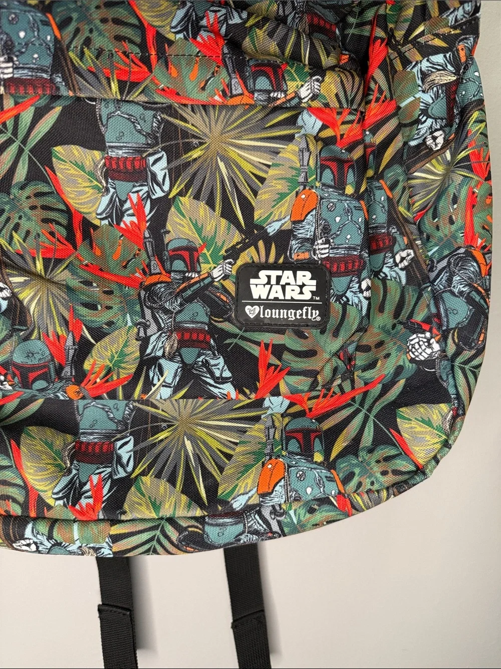 Loungefly x Star Wars Boba Fett Bright Leaves Print Backpack